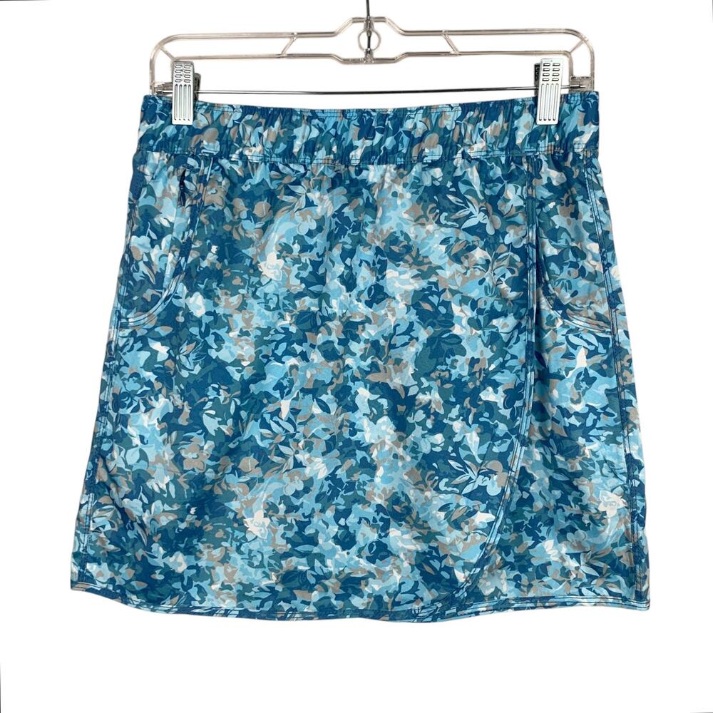 North River Outfitters Skort Blue Floral Pockets Built In Shorts Women's S